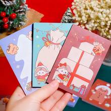4/8pcs-Random Style 2 Sizes, Christmas Memo Notepad, Suitable For Students, Office, Study Notes, Santa Reminder - one-size - View 5