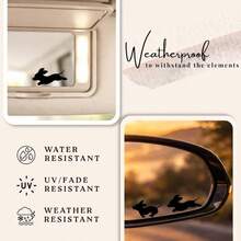 Running Dachshund Rearview Mirror Decal | Wiener Dog Car Window Vinyl Sticker - A - View 6