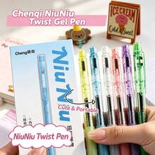 1pc Twist-Out Core Neutral Pen 0.5mm Black Ink, Minimalist Colorful Barrel, Smooth Writing, No Ink Break, Office Exam Signing, Replaceable Refill, Creative Twist-Out Core Neutral Pen Stationery Gift Set - Squishy Ballpoint Pen - View 8