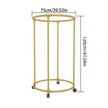 360° Rotating Hexagonal Heavy-Duty Rolling Clothes Drying Rack With Wheels, Strong Load-Bearing Capacity, Stylish Design, Multiple Options, Space-Saving, Sturdy Metal Floor-Standing Multi-Bar Drying Rack, Suitable For Bedroom, Balcony, Room, Dorm, Hotel, Holiday Gift - Multicolor - View 5