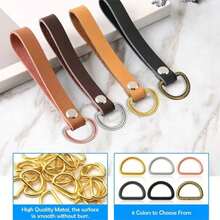 D-Shaped Metal Buckle Sewing Accessories, Metal D-Rings, Multi-Functional Charming D-Buckles, Suitable For DIY Keychains, Bag Charms, Straps, Belts, Wallets, Collars And Other Accessories And Crafts, DIY Supplies Suitable For Making Holiday Gifts, Very Charming Jewelry Making Materials (Randomly Shipped) - One Size - View 6