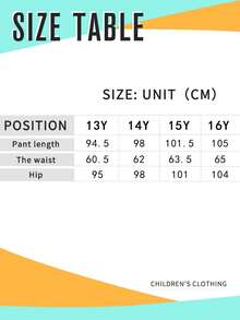 Teen Girl Solid Color Casual Versatile Daily Wear Long Pants - Multicolor - View 7