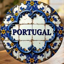 Portugal Azulejo Blossoms In Blue And Gold Magnet Where The Soul Of The Country Lives In Every Hand-Painted Petal Keepsake For All Metal Surfaces Throughout The Home - A - View 6