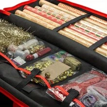 Christmas Gift Packaging Storage Box With Storage Function - Large Capacity Plastic Storage Bin With Lid, 32.28x13.39x5.12 Inches, With Lid And Label Compartments, For Packaging, Gift Wrapping Storage - Multicolor - View 6