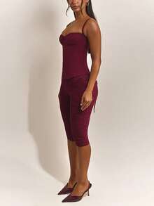 Women Tops - Burgundy - View 4
