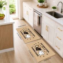 1pc Funny Cat Escape Pattern Print Faux Cashmere Kitchen Mat, Absorbent Kitchen Floor Mat, Kitchen Rug, Long Runner Mat, Sink Front Mat, Suitable For Kitchen, Bathroom, Entryway, Hallway, Laundry Room And Home Decor - Multicolor - View 11