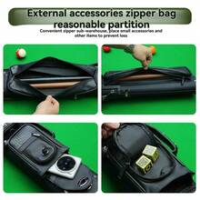 6-Hole 2x4 Billiard Cue Case, Made Of PU Material, Holds Three Shafts And Three Butts, Waterproof, Shockproof, With A Stand. Perfect For Every Pool Player – An Ideal Holiday Gift. - Multicolor - View 7