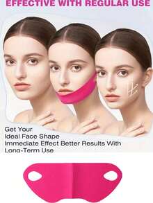 5/1pc Face Lifting Band, V-Shaped Face Lifting Training Band, Can Be Worn During Sleep, Home, Exercise Or Yoga - Multicolor - View 3