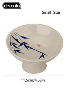 choxila 1 cái bát gốm chân cao, đĩa đựng trà bánh, trà chiều, đĩa trái cây chân cao, bát tráng miệng cho nhà hàng trà bánh - Bát chân cao bằng gốm sứ - Xem 12
