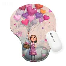 1pc 2D Flat Whimsical Heart-Themed Wrist Rest Mouse Pad - Ergonomic Support, Suitable For Office And Home Use, Perfect Gift With Heart Design - 1pc - View 6