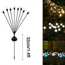 1PC Solar Firefly Ground Stake Light, 6LED/8LED/10LED Solar Powered Firefly Lights, IP65 Waterproof Outdoor Garden Path Light, Auto On‑Off Solar Landscape Light For Yard Patio Lawn Camping Holiday Wedding Party Decoration - Firefly Ground Light - View 13