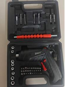45 piezas Juego de destornillador eléctrico inalámbrico mini, juego de brocas de destornillador transformable, juego de herramientas de destornillador recargable por USB pequeño - Multicolor - Ver 11