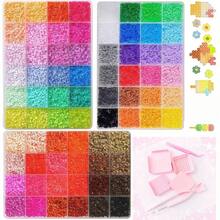 2.6mm Mini Perler Beads Full Accessory Set, Melted Beads DIY Handmade Materials, Can Make Handmade Gifts, Jewelry, Keychains, Craft Accessories, Suitable For Various Holiday Gift Making - Multicolor - View 2