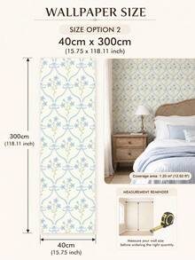 SUPSTICKER Matching Floral & Stripe Peel And Stick Wallpaper Collection, Self-Adhesive Removable Wallpaper For Living Room, Bedroom & Entryway, Choose Your Pattern - 1PC - View 24