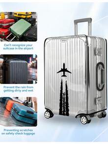 Transparent Luggage Cover, Luggage Cover, Luggage Protection Cover, Waterproof, Stain Resistant, Suitable For 20/24/28 Inch Luggage, Suitable For Travel Enthusiasts To Protect And Store Luggage,Travel Essential - Multicolor - View 9