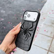Dark Style Personalized Spider Web Large Hole Anti-Drop Phone Case Compatible With Apple Phone 11 12 13 14 15 16 17promax 16promax 13pro 15plus And Other Models Creative Protective Shell - Multicolor - View 2