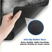 1 Swordsman Large Gaming Mouse Pad, Black Silhouette Extended Desk Mat, Office Desk Accessory Non-Slip Stitched Edge Computer Pad, Rubber Base Laptop Keyboard Pad, Durable Spill-Proof For Home Office Gaming - View 5