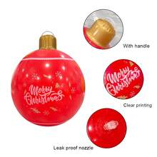 Extra Large Inflatable Christmas Ball Giant Red & Green Holiday Decoration Ball With Snowman, Reindeer, Gift Patterns PVC Material Outdoor/Indoor Party Decoration Ideal Choice For Event Planning - Multiple Styles - View 7