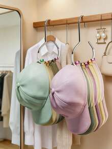 4pcs Upgraded Hat Hooks Rack, Suitable For Dorm Wardrobe, Can Hang Baseball Caps, Flat Caps, Multifunctional Hat Display Rack, Simple And Fashionable, Towel Rack, Room Decor, Clothes Hanger, Storage Rack, Organization, Wall Key Hooks, Adhesive Hooks, Bedroom Decor, Kitchen Accessories, Bathroom Decor Accessories, Bathroom Accessories, Bathroom Storage, Back To School, Autumn Home Decor - Multicolor - View 8