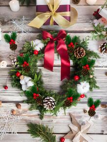 20/10/1pc Christmas Pine Cone Berry Picks, Artificial Pine Branches With Red Berries, Rustic Holiday Floral Arrangements For Christmas Tree, Wreath & Home Decor - Multicolor - View 9