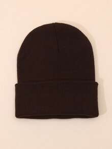 4 Pcs/Pack Solid Color Ski Hat Simple Knitted Hat Unisex Suitable For Daily Casual Wear - Multicolor - View 7