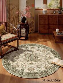 1pc Bohemian Style Round Living Room Rug, Suitable For Kitchen, Dining Room, Bedroom, Room Holiday Decor, Indoor/Outdoor, Office, Lobby, Non-Slip Doormat, Bathroom Rug, Hallway, Study Gaming Area Rug - Multicolor - View 15
