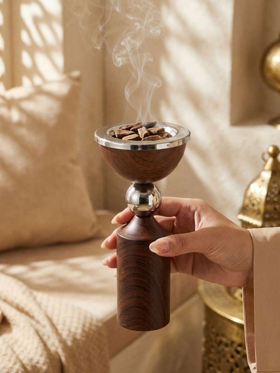 1件/1套輕量奢華金屬香爐，中東阿拉伯風格香爐，可用作香氛擴散器、香爐，適用於居家裝飾、臥室、客廳（作為中心裝飾品）、辦公室、瑜伽工作室和派對，營造優雅氛圍。亦適用於居家裝飾、開齋節裝飾，可作為禮物、生日禮物、母親節禮物、婚禮伴手禮。