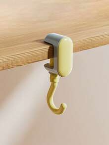 1pc Desktop Backpack Hook, No Drilling No Adhesive, Rotatable Clamp Design For Easy Detachment, Sturdy Load-Bearing And Non-Slip. Macaron High-Value Aesthetic, Student Desk Essential, Can Hang Backpacks, Water Bottles, Tote Bags. Dorm And Home Dual Use, Adjustable Flexible Hook, Desk Storage Organizer, Portable And Space-Saving, Popular Back-To-School Stationery Accessory - View 12