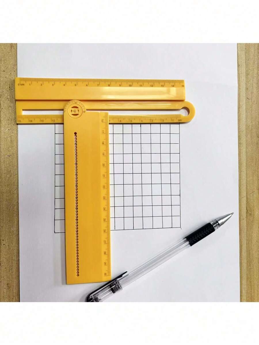 Multifunctional Ruler Can Replace Straight Ruler, Angle Ruler, Compass For Drawing Arcs, Parallel Lines, Measuring Thickness And Font Size - Multicolor - View 1