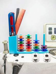Multifunctional Magnetic Tool Holder Storage Box With Sewing Machine Pattern,Equipped With A Bobbin,Suitable For Sewing Machine Thread Spools, Screwdrivers, With Colorful Knob, No Installation Required, Convenient Storage, Sewing Machine Accessory - B - View 6