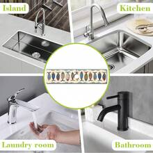 1pc Sink Faucet Absorbent Mat, Fish Pattern Drainage Pad, Suitable For Kitchen, Bathroom Sink, Countertop, Drainage Mat, Diatomaceous Earth Material, Trimmable, Quick Drying Mat - Multicolor - View 9