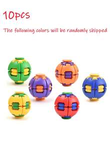1/3/5/10pcs Spherical Sensory Fidget Toys, Creative Colorful Multi-Color Stress Relief Smooth Rotating Puzzle Toys, Portable Home Office Desktop Fidget Toys - Multicolor - View 13