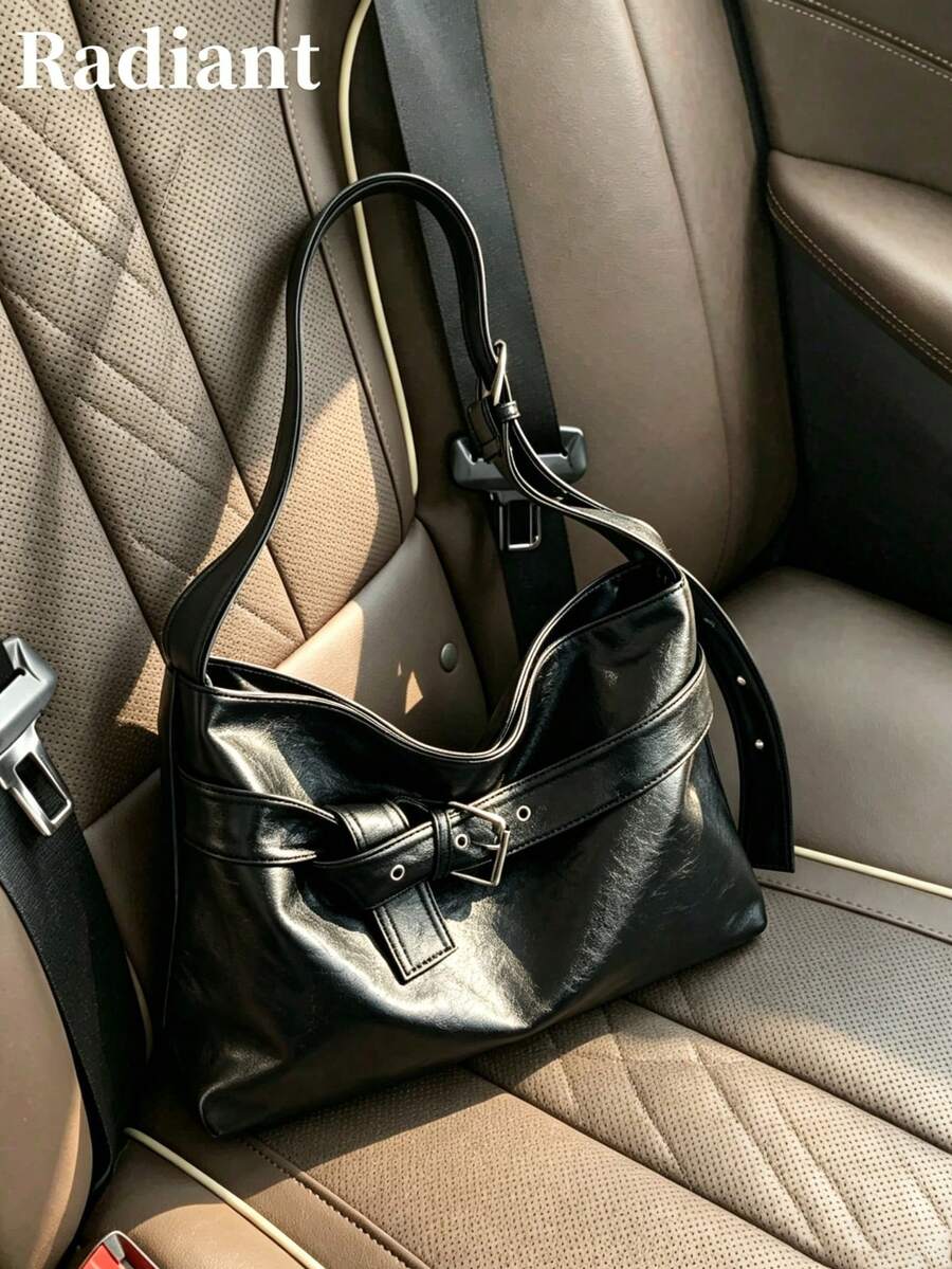 1件極簡復古女款單肩托特包，女款手提包，秋冬新款女款單肩包，最佳秋季手提包，女款休閒手提包