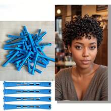 12pcs/24pcs/36pcs Hair Curling Rods, Styling Tool Set, Manual Hair Curling Rods Set, Create Voluminous Curly Hairstyle, Natural Hair Curling Rods, Cold Perm Hair Curling Rods, Hair Curling Rods Styling Hair Care Tools - Multicolor - View 3