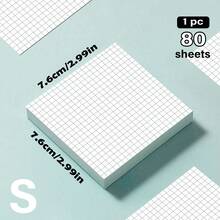 1/3/5/6/10/20pcs, Lined, Grid Sticky Notes, Portable Student Note Marking, Writing Sticky Note Pad, Self-Adhesive Sticky Note Pad Suitable For School Office Large Medium Small School Supplies - White - View 12