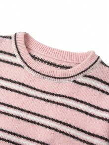 VIBEWAVE Halloween Light Gray American Retro Casual Home Crew Neck Sweater Autumn/Winter Slouchy Dropped Shoulder Loose Wide Sleeve Premium Knit Top - Multicolor - View 9