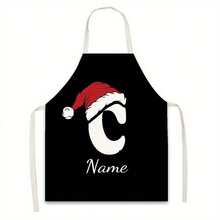 1pc Personalized Christmas Chef Apron, Customized Name And Text Holiday Cooking Apron, Christmas Baking Gift For Bakers, Chefs And Cooking Enthusiasts, Holiday Kitchen Accessory, Suitable For Home Cooking And Holiday Parties - Multicolor - View 12