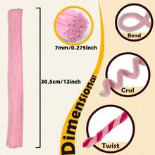 Colorful Twist Tie Bouquet Handmade Kit, Full Set Of Floral Crafting Materials With Stems, Creative Gift For Mother's Day, Valentine's Day, Graduation, Birthday, Student Art Classroom DIY Teaching Aid - Multicolor - View 8