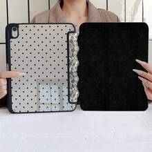 白色背景黑色波點優雅蕾絲裝飾平板保護殼，附筆槽，相容 iPad 10th Gen 智慧保護殼/11(A16 2025)/相容 Galaxy S9/S7/S10+/相容 /相容 - 彩色 - 查看 7