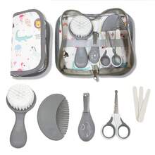New 7pcs/Set Care Kit With Bag, Portable Travel Set With Bath Brush, Nail Clipper, Nail File, Scissors- Ideal Gift For New Parents, Kids Grooming Kit - Multicolor - View 1