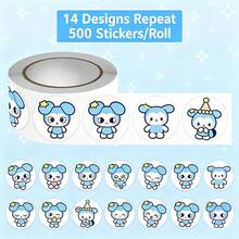 500 Pcs/Roll S-K Idol Boy Band Fan Image Theme Sticker Set TASY Theme Stickers 14 Different Patterns Decorate Phone Suitcase Tablet Cheerleading Supplies Decoration S-K Fan Collection Gift - Multicolor - View 3