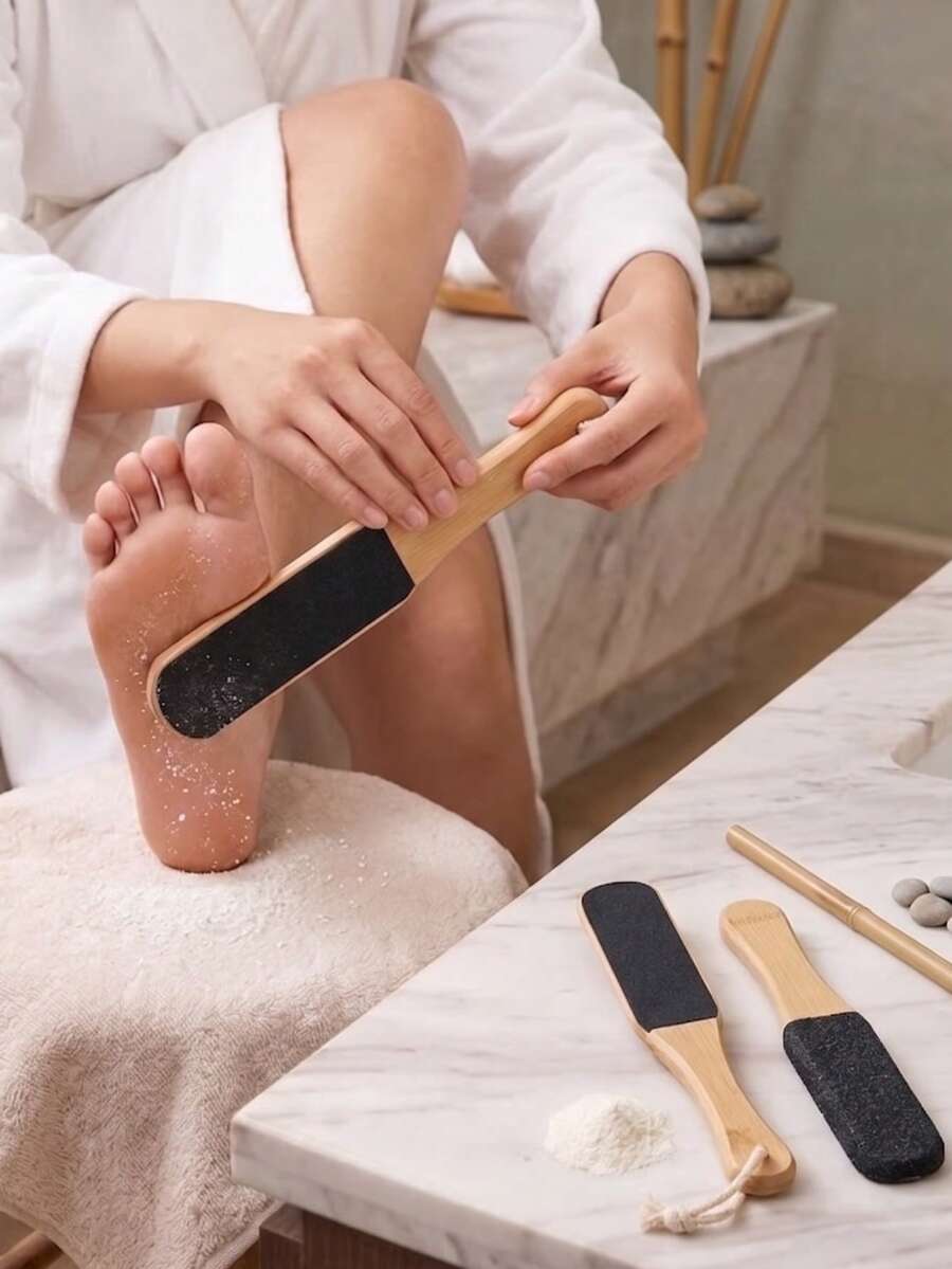 1 cái dũa chân đá núi lửa, tẩy tế bào chết và chai chân, dụng cụ tẩy tế bào chết chân cầm tay có dây treo, phù hợp cho gót chân khô ráp và chai lòng bàn chân
