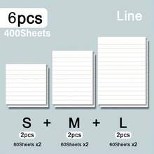 1/3/5/6/10/20pcs, Lined, Grid Sticky Notes, Portable Student Note Marking, Writing Sticky Note Pads, Self-Adhesive Sticky Note Pads Suitable For School Office Large Medium Small School Supplies - White - View 21