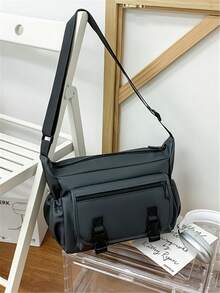 Versatile Large Capacity Men's Shoulder Crossbody Bag - Multicolor - View 11