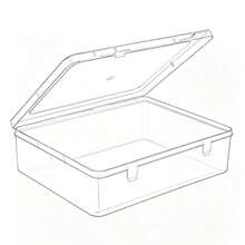 1/2pcs Flip-Top Storage Box, Transparent Plastic With Snap Closure, Large Capacity, Suitable For Storing Various Small Toys, Small Parts, Living Room Storage, Bedroom Storage, Bathroom Storage, Multi-Functional Storage Box, Home Decor, Remote Control Storage - Transparent - View 1