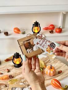 Mini Pumpkin Candles 4/9/16pcs Set, Autumn Thanksgiving Gift Set, Autumn Tabletop Decor, Halloween Party Favors, Home Decoration - Multicolor - View 10