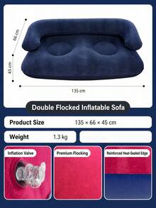 1 buah Kursi Sofa Tiup Ganda Lipat, Kursi Santai Rumah yang Lembut dan Nyaman, Kasur Sofa Tiup Portabel Luar Ruangan untuk Dua/Banyak Orang, Kursi Tidur Siang/Istirahat di Asrama untuk Dewasa, Tersedia Berbagai Warna - Berbagai gaya - View 19