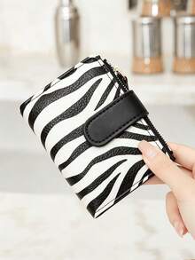 Women Wallet & Check Holder - Black and White - View 1