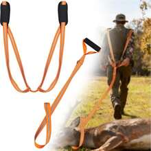 Reflective Deer Dragging Strap, Adjustable Padded Hunting Game Dragging Harness, Portable Outdoor Hunting Accessory For Carrying Hunted Animals - Orange - View 1