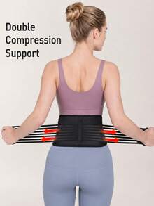Waist Support Belt, Breathable Lower Back Brace With Dual Straps, Adjustable Lumbar Support Wrap For Daily Use, Work Workout Gym Fitness Wear, Comfortable Back Protector For Men Women - Multicolor - View 7